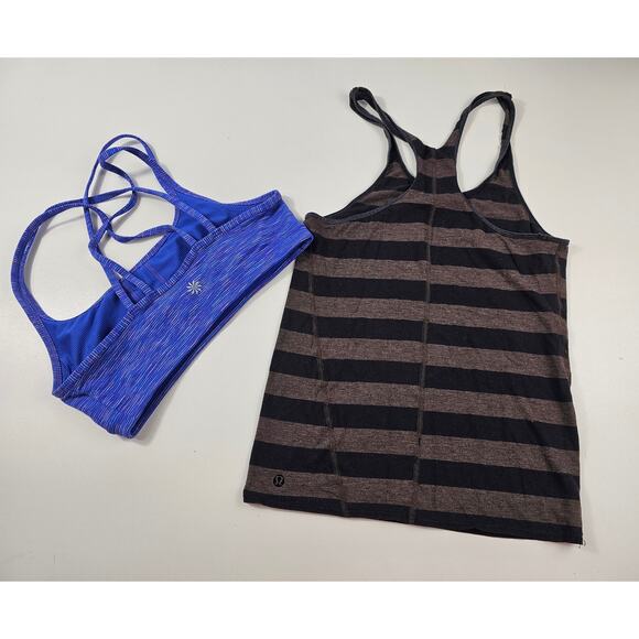 Lot of 2 Lululemon & athleta run cozy light tank and sports bra S Small (6 ?) - Picture 2 of 8